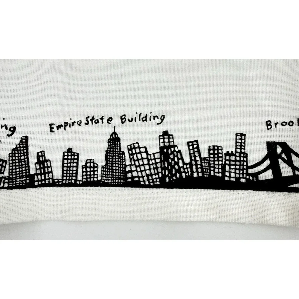 New York Skyline Napkins Fishs Eddy Cotton Twin Towers Retired Square 19